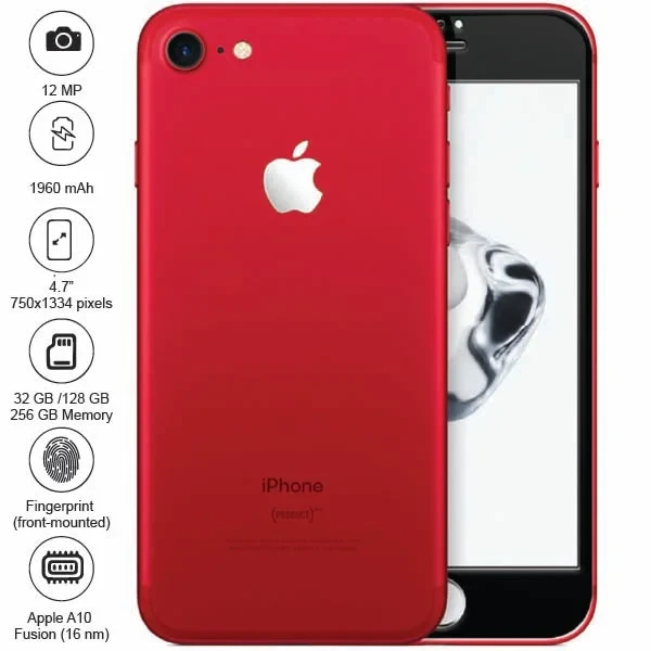 apple phone 7 32gb 128gb 256gb black red white space grey coral | Mobitel